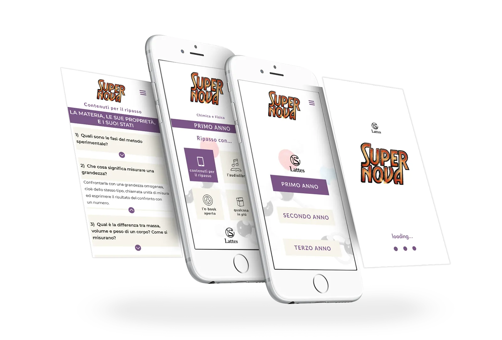 Schermate dell'app Supernova