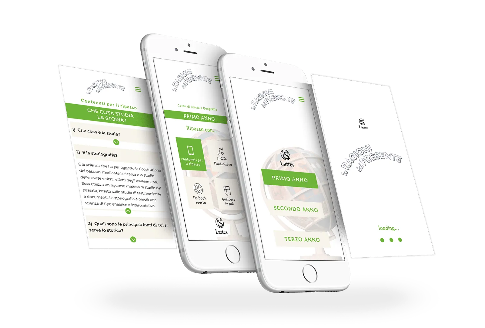 Schermate dell'app Le Ragioni del Presente