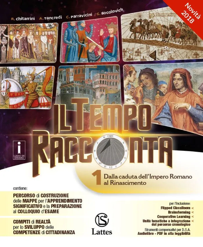 <h1><strong>Il tempo racconta</strong></h1>
<h2>R. CHITARRINI - A. TANCREDI - C. PARRAVICINI - S. SOCOLOVICH</h2>
<img src="/images/libri_correti/il-tempo-racconta.jpg" alt="Copertina del libro Il Tempo Racconta">
<a href="https://www.latteseditori.it/images/inchiaro-bollino-pdf/2023/Il_tempo_racconta.pdf"><img src="/images/libroinchiaro.png" alt="Libro in chiaro"></a>
<p>
    <a href="https://teachbox.latteseditori.it/copie-saggio/saggi-cartacei">RICHIEDI LA COPIA SAGGIO!</a>
</p>
<h2>Scarica l'app del libro</h2>
<a href="https://play.google.com/store/apps/details?id=it.latteseditori.iltemporacconta"><img src="/images/bottone-google-play.png" alt="Scarica su Google Play"></a>
<a href="https://apps.apple.com/us/app/il-tempo-racconta/id1453501435"><img src="/images/bottone-apple-store.png" alt="Scarica su App Store"></a>
<h3>Contenuto:
</h3>
<ul>
        <li>

        
<h3>Caratteristiche generali</h3>


<div><div class="column">
<p><strong>Percorso per la costruzione di mappe concettuali</strong><br />Lo studente acquisisce progressivamente le competenze necessarie alla costruzione di mappe concettuali utili per il ripasso e per la rielaborazione dei contenuti. Seguendo il percorso che accompagna il testo impara a selezionare i concetti e i legami, a organizzare i contenuti all’interno di nodi concettuali e collegarli tra loro.</p>
<ul>
<li>leggi con attenzione la domanda focale;</li>
<li>seleziona nel testo i concetti e i legami che ti consentono di rispondere;</li>
<li>organizzali all’interno di una mappa.</li>
</ul>
Al termine dell’unità lo studente disporrà di un dato numero di<span> </span><strong>mappe</strong><span> </span>che, se tra loro collegate in maniera opportuna, andranno a costituire la mappa dell’intera unità. Infine, giunto al termine del percorso, troverà una mappa finale che potrà essergli d’aiuto nel verificare il percorso di costruzione.</div>
<div> </div>
<div><strong>Le unità tematiche</strong><br />Ogni Parte presenta un’<strong>unità tematica</strong><span> </span>che consente al docente di affrontare alcuni importanti temi storici attraverso la descrizione di<span> </span><strong>usi e costumi</strong><span> </span>della vita quotidiana del tempo. Le unità tematiche forniscono utili spunti per attività volte allo sviluppo delle competenze di cittadinanza, consentendo collegamenti con l’attualità. Questo approccio inoltre, meno nozionistico e volto a favorire fortemente l’immedesimazione degli studenti, si presta a pratiche didattiche per l’inclusione di studenti con B.E.S. anche attraverso attività di confronto e cooperative.
<div class="page" title="Page 10">
<div class="layoutArea">
<div class="column">
<p>Il narrato del testo è accompagnato da esercizi puntuali nel colonnino che aiutano lo studente a ssare le conoscenze e approfondire i contenuti:</p>
<ul>
<li><em>Comprendi gli eventi</em></li>
<li><em>Lavora sul film</em> (esercizi su spezzoni cinematogra ci)</li>
<li><em>Lavora sul video</em></li>
<li><em>Lavora sulla fonte</em> (esercizi su fonti scritte o iconogra che)</li>
<li><em>Lavora sull’immagine</em> (per imparare a leggere le immagini)</li>
<li><em>Lavora sulla carta</em> (per imparare a leggere le carte geostoriche)</li>
<li><em>Lavora sulla linea del tempo</em></li>
</ul>
</div>
</div>
</div>
</div></div>


    </li>
        <li>

        
<h3>Competenze</h3>


<div><p><strong>Le competenze di cittadinanza<br /></strong><em>Nei volumi base</em></p>
<ul>
<li>Numerosi <strong>Compiti di realtà</strong> dedicati a <strong>consapevolezza ed espressione culturale</strong> e a<strong> competenze sociali e civiche</strong>.</li>
<li><strong>Le schede di cittadinanza</strong> in ciascun volume base, con esercizi di riflessione per lo sviluppo delle <strong>competenze sociali e civiche</strong>.</li>
<li>Affiancano il narrato gli esercizi Storia oggi che offrono collegamenti tra la storia di ieri e il nostro presente.</li>
<li>Temi di cittadinanza.</li>
<li><strong>Impara ad imparare</strong>.</li>
<li><strong>Nel mondo</strong>, planisfero illustrato che offre una panoramica interculturale del pe-riodo storico in esame.</li>
</ul>
<p>Nel <em>Quaderno delle competenze</em>: <strong>8 Compiti di realtà per anno</strong>, attività per lo sviluppo delle competenze sociali e civiche, per lo sviluppo delle competenze di consapevolezza ed espressione culturale.</p></div>


    </li>
        <li>

        
<h3>Didattica inclusiva</h3>


<div><div class="rl_tabs nn_tabs outline_handles outline_content top align_left has_effects" role="presentation">
<div class="tab-content">
<div class="tab-pane rl_tabs-pane nn_tabs-pane active" id="didattica-inclusiva" role="tabpanel" aria-labelledby="tab-didattica-inclusiva">
<div class="page" title="Page 4">
<div class="layoutArea">
<div class="column">
<div class="page" title="Page 9">
<div class="layoutArea">
<div class="column">
<p>In apertura di ciascuna unità spunti per<span> </span><strong>lezioni in modalità Flipped Classroom o Cooperative Learning</strong>. I materiali didattici digitali, semplici e coinvolgenti, e le at- tività ad essi associati, possono essere affrontati dai ragazzi senza l’aiuto del docente, a casa o in classe, individualmente o in piccoli gruppi.<br />A ciascuna doppia di apertura è poi associato<span> </span><strong>Il navigatore</strong>, un fascicolo ad uso esclusivo del docente, nel quale vengono suggeriti spunti per attività di Brainstor- ming e Cooperative Learning nalizzate all’approfondimento dei contenuti appresi. Se affrontati a casa, i materiali proposti nella doppia di apertura, forniscono utile spunto per lo sviluppo di una<span> </span><strong>lezione capovolta</strong>.<br />La sezione Lavoriamo insieme è pensata per proporre alla classe delle<span> </span><strong>attività co- operative</strong>: divisi in piccoli gruppi i ragazzi potranno in questo modo approfondire i contenuti appresi.</p>
<p><strong>Per gli studenti con B.E.S.<br /></strong></p>
<ul>
<li>Tavole illustrate operative.</li>
<li><strong>Mi preparo per l’interrogazione</strong><span> </span>(domande e risposte per la costruzione dei Saperi di base).</li>
</ul>
</div>
</div>
</div>
</div>
</div>
</div>
<p></p>
</div>
</div>
</div></div>


    </li>
        <li>

        
<h3>Il digitale</h3>


<div><p><span><strong>Novità 2019!</strong></span><br />Da quest’anno è disponibile una nuova App per lo studente, pensata per il ripasso e per prepararsi all’interrogazione. Scopri di più</p>
<p>Lo sfoglialibro del testo arricchito dai contenuti digitali integrativi è disponibile sulla piattaforma didattica<span> </span><em>bSmart</em>, e contiene:</p>
<ul>
<li>le<strong><span> </span>videolezioni</strong><span> </span>in apertura di ciascuna unità;</li>
<li>la<span> </span><strong>linea del tempo</strong><span> </span>interattiva;</li>
<li>le<span> </span><strong>mappe concettuali</strong><span> </span>interattive;</li>
<li>le<span> </span><strong>carte geostoriche</strong><span> </span>interattive;</li>
<li>ulteriori contenuti.</li>
</ul>
<p>Nel<span> </span><em>Teachbox</em>, il docente può utilizzare l'<strong>Atlante multimediale Storica</strong><span> </span>per proporre alla classe delle lezioni interattive.</p></div>


    </li>
        <li>

        
<h3>Per il docente</h3>


<div><p>Nel <strong>Teachbox</strong>:</p>
<ul>
<li>il docente può utilizzare l'<strong>Atlante multimediale Storica </strong>per proporre alla classe delle lezioni interattive;</li>
<li>i contenuti della guida, tra cui verifiche, soluzioni, ecc;</li>
<li>lezioni digitali di Storia;</li>
<li>ulteriori contenuti;</li>
<li>un volume sull'<strong>Apprendimento Significativo</strong><span> </span>(<a href="https://www.latteseditori.it/contenuti/landingpage-apprendimento-significatico">vedi l'anteprima ></a>).</li>
</ul></div>


    </li>
        <li>

        
<h3>Metodologie didattiche informative</h3>


<div><p><span>In apertura di ciascuna unità spunti per </span><strong>lezioni in modalità Flipped Classroom</strong><span> o </span><strong>Cooperative Learning</strong><span>. I materiali didattici digitali, semplici e coinvolgenti, e le attività ad essi associati, possono essere affrontati dai ragazzi senza l’aiuto del docente, a casa o in classe, individualmente o in piccoli gruppi.</span><br /><span>A ciascuna doppia di apertura è poi associato </span><strong>Il navigatore</strong><span>, un fascicolo ad uso esclusivo del docente, nel quale vengono suggeriti spunti per attività di Brainstorming e Cooperative Learning nalizzate all’approfondimento dei contenuti appresi. Se affrontati a casa, i materiali proposti nella doppia di apertura, forniscono utile spunto per lo sviluppo di una </span><strong>lezione capovolta</strong><span>.</span><br /><span>La sezione Lavoriamo insieme è pensata per proporre alla classe delle </span><strong>attività cooperative</strong><span>: divisi in piccoli gruppi i ragazzi potranno in questo modo approfondire i contenuti appresi.</span></p></div>


    </li>
        <li>

        
<h3>Per l'esame di Stato</h3>


<div><p>Un volume di percorsi su temi ed eventi del<span> </span><strong>Novecento</strong>, così strutturati:</p>
<ul>
<li>introduzione;</li>
<li>scaletta di lavoro in cui viene suggerito il possibile sviluppo del tema in questione;</li>
<li>una selezione di documenti;</li>
<li>Temi di cittadinanza.</li>
<li>Una mappa multidisciplinare che suggerisce possibili collegamenti con le altre discipline.</li>
</ul></div>


    </li>
    </ul>
<h3>Configurazioni di vendita:</h3>
<div><p>Volume 3 -<span> </span><em>Il Novecento</em><span> </span>(pp. 468) + Tavole illustrate 3 + Mi preparo per l'interrogazione 3 (pp. 48) + Quaderno delle competenze 3 (pp. 168) + Percorsi interdisciplinari per la preparazione al colloquio d'esame (pp. 168) </p></div>
<div>

    




<div>ISBN 978-88-6917-296-0</div>

<p>€ 26,30</p>



</div>
<div><p>Volume 3 -<span> </span><em>Il Novecento</em><span> </span>(pp. 468) + Tavole illustrate 3 + Mi preparo per l'interrogazione 3 (pp. 48) + Percorsi interdisciplinari per la preparazione al colloquio d'esame (pp. 168) </p></div>
<div>

    




<div>ISBN 978-88-6917-321-9</div>

<p>€ 5,00</p>



</div>
<div><p>Quaderno delle competenze 3 (pp. 168)</p></div>
<div>

    




<div>ISBN 978-88-6917-316-5</div>

<p>€ 23,90</p>



</div>
<div><p>#Storia - Percorsi facilitati 1</p></div>
<div>

    




<div>ISBN 978-88-6917-487-2</div>

<p>€ 5,00</p>



</div>
<div><p>#Storia - Percorsi facilitati 2</p></div>
<div>

    




<div>ISBN 978-88-6917-488-9</div>

<p>€ 5,00</p>



</div>
<div><p> #Storia - Percorsi facilitati 3</p></div>
<div>

    




<div>ISBN 978-88-6917-489-6</div>

<p>€ 5,00</p>



</div>
<h3>Libro digitale:</h3>
<h5>Questa versione non comprende il libro cartaceo</h5>
<div><p>Volume 3 -<span> </span><em>Il Novecento</em><span> </span>(pp. 468) + Tavole illustrate 3 + Mi preparo per l'interrogazione 3 (pp. 48) + Quaderno delle competenze 3 (pp.168) + Percorsi attraverso il Novecento (pp. 168) </p></div>
<div>

    




<div>ISBN 978-88-6917-356-1</div>

<p>€ 22,36</p>



</div>
<p>
    <a href="https://store.bsmart.it/it/IT/products/il-tempo-racconta-vol-3-tav-ill-3-mi-prep-per-l-interrogazione-3-quad-competenze-3-percorsi-attraverso-il-novecento-percorsi-interdisciplinari-per-la-preparazione-al-colloquio-d-esame">Acquista su bSmart</a>
</p>
<div><p><span>#Storia - Percorsi facilitati 1</span></p></div>
<div>

    




<div>ISBN 978-88-6917-493-3</div>

<p>€ 4,25</p>



</div>
<p>
    <a href="https://store.bsmart.it/it/IT/products/storia-percorsi-facilitati-vol-1">Acquista su bSmart</a>
</p>
<div><p><span>#Storia - Percorsi facilitati 2</span></p></div>
<div>

    




<div>ISBN 978-88-6917-494-0</div>

<p>€ 4,25</p>



</div>
<p>
    <a href="https://store.bsmart.it/it/IT/products/storia-percorsi-facilitati-vol-2">Acquista su bSmart</a>
</p>
<div><p><span>#Storia - Percorsi facilitati 3</span></p></div>
<div>

    




<div>ISBN 978-88-6917-495-7</div>

<p>€ 4,25</p>



</div>
<p>
    <a href="https://store.bsmart.it/it/IT/products/storia-percorsi-facilitati-vol-3">Acquista su bSmart</a>
</p>
<p>
    <a href="https://web.latteseditori.it/formazione-lista-corsi/categoria/webinar-gratuiti/">SCOPRI I NOSTRI WEBINAR!</a>
</p>