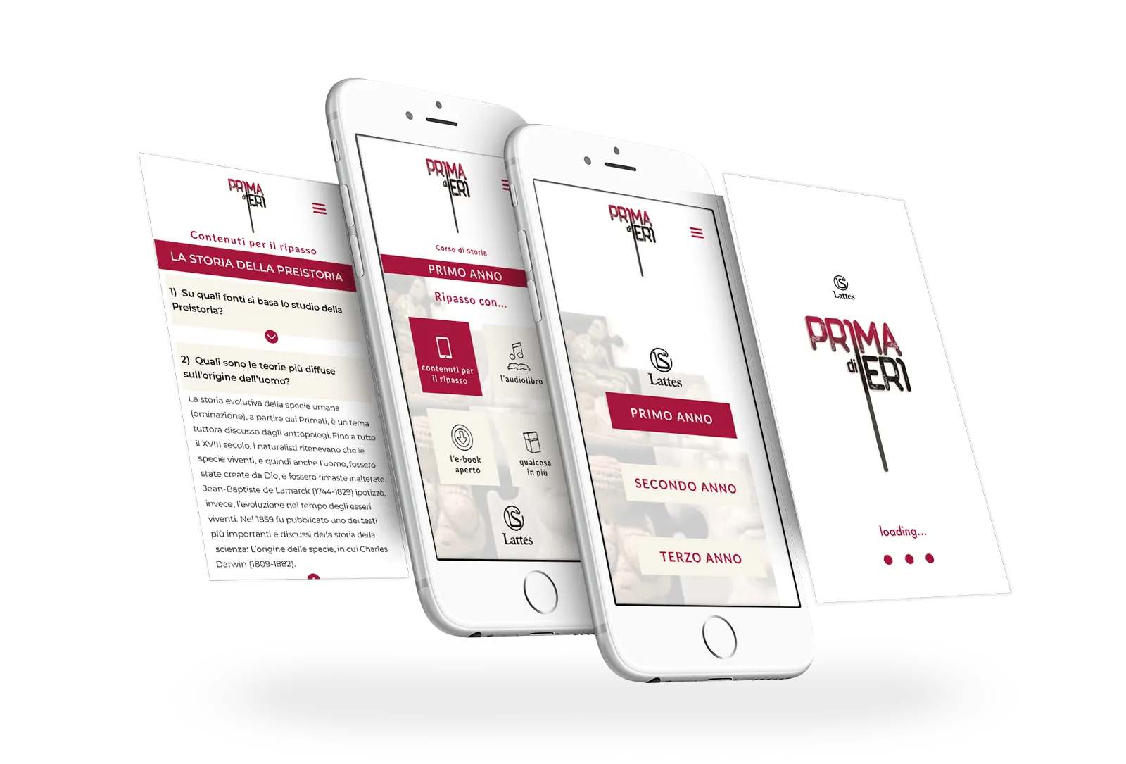 Schermate dell'app Prima di Ieri